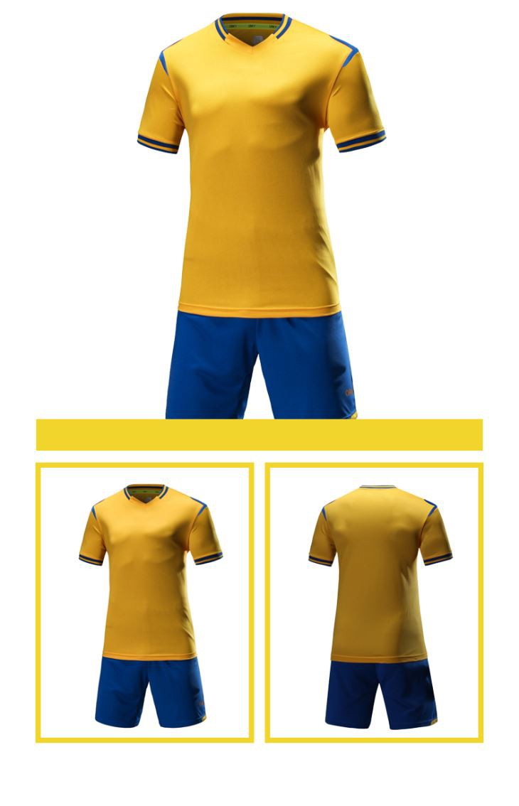 Tonton 스포츠 맞춤형 승화 훈련 축구 유니폼 Yellow Soccer